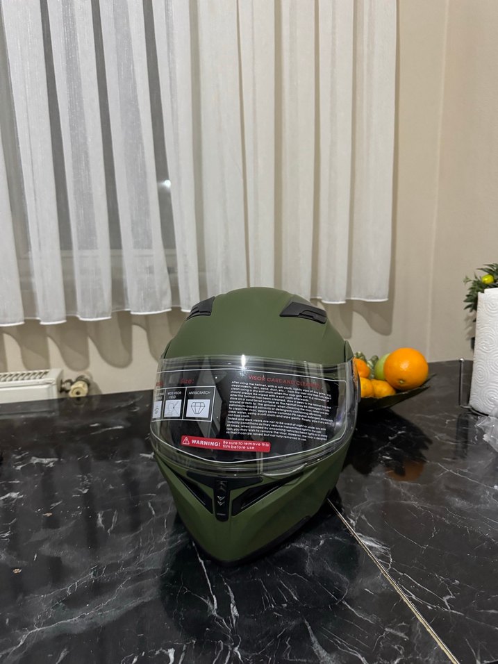 Kamuflaj Desenli Kask, Tokalı, Haki Renk - Görsel 2