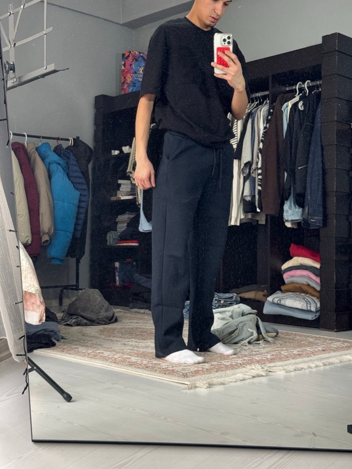 Lacivert rahat kesim eşofman - Görsel 2