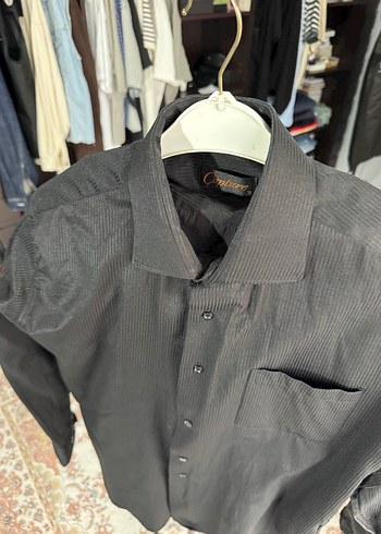 Siyah Erkek Uzun Kollu Gömlek - Görsel 2