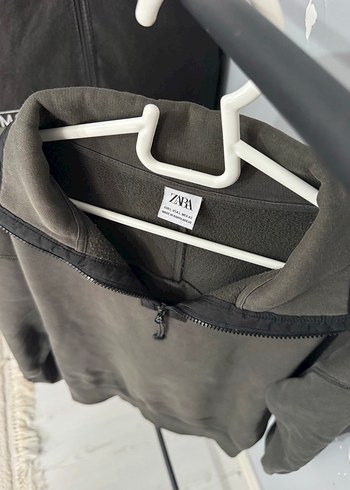 Yeşil Yarım Fermuarlı Sweatshirt - Görsel 2