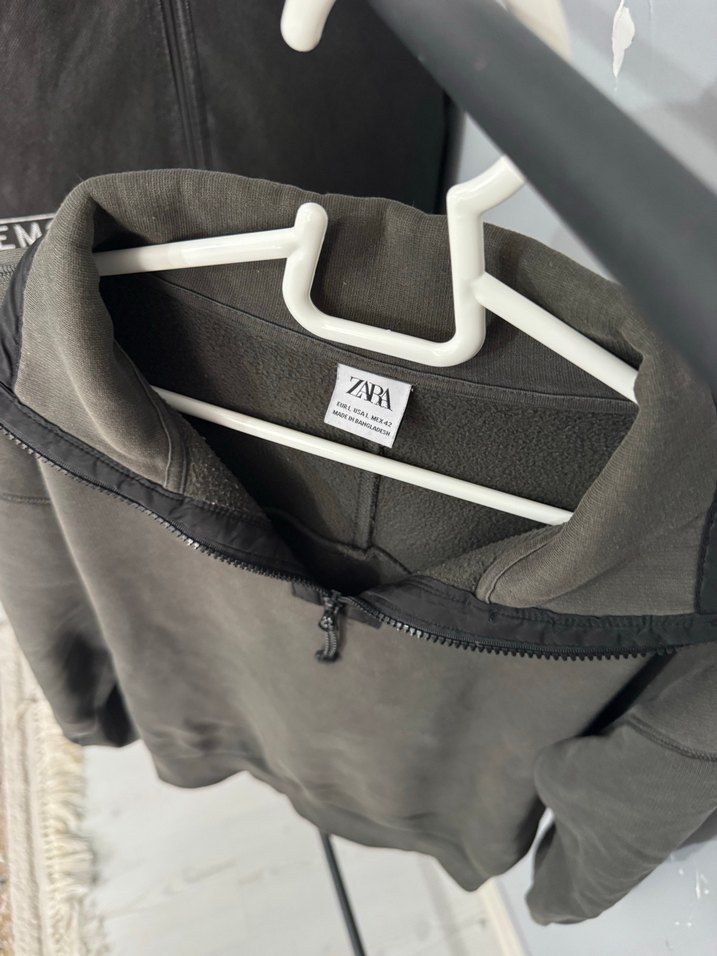 Yeşil Yarım Fermuarlı Sweatshirt - Görsel 2