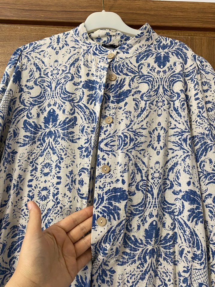 Mavi Bohem Uzun Kadın Elbise - Görsel 4