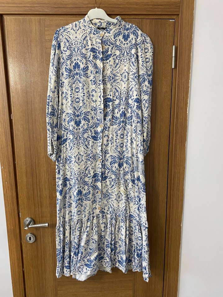 Mavi Bohem Uzun Kadın Elbise - Görsel 5