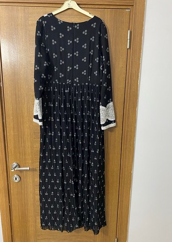 Nakışlı Siyah Uzun Elbise - Görsel 6