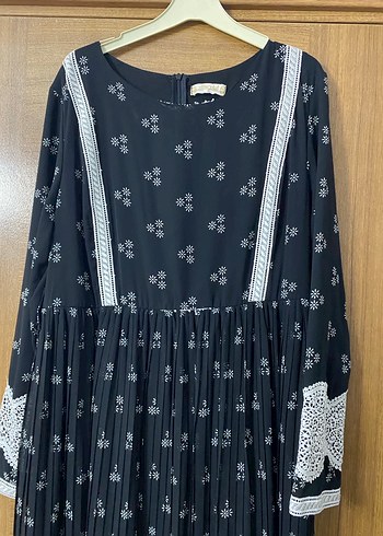 Nakışlı Siyah Uzun Elbise - Görsel 5