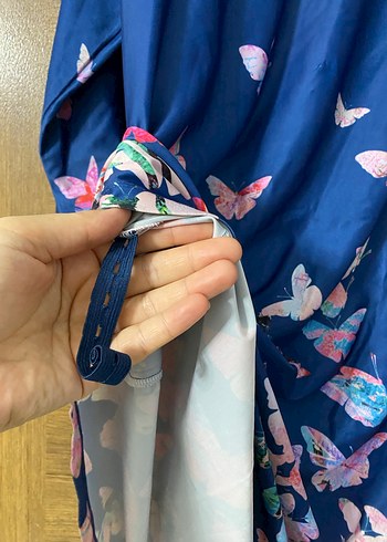 Mavi Drapeli Uzun Kollu Haşema - Görsel 3