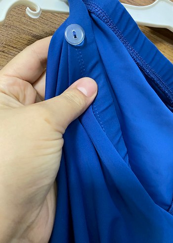 Mavi Drapeli Uzun Kollu Haşema - Görsel 4