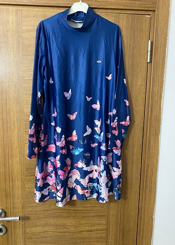 Mavi Drapeli Uzun Kollu Haşema - Görsel 6