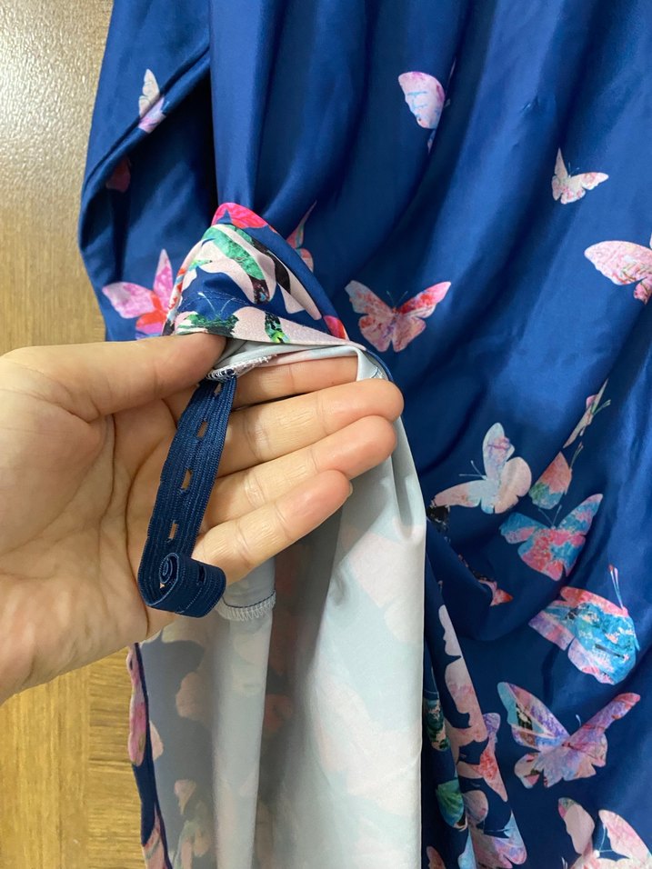 Mavi Drapeli Uzun Kollu Haşema - Görsel 3