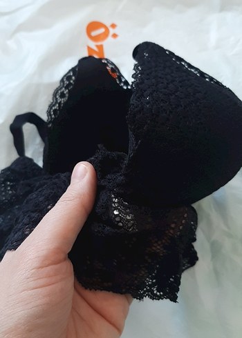 s Beden siyah Renk Siyah Dantelli Mini Goth Bralet