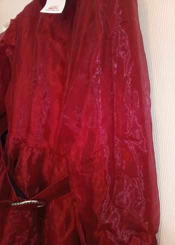 Bordo Uzun Kollu Vintage Kadın Abiye - Görsel 3