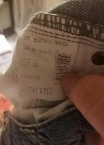 32 Beden Kadın Mavi Bol Kesim Midi Kot Pantolon