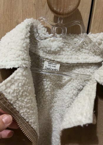 Kahverengi Kürklü kız bebek Süet Ceket /mont - Görsel 3