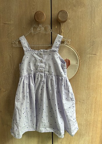 Kız Çocuk Nakışlı Pamuklu Elbise - Görsel 2