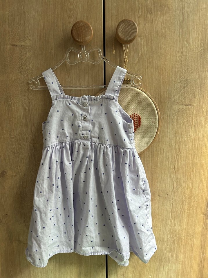 Kız Çocuk Nakışlı Pamuklu Elbise - Görsel 2