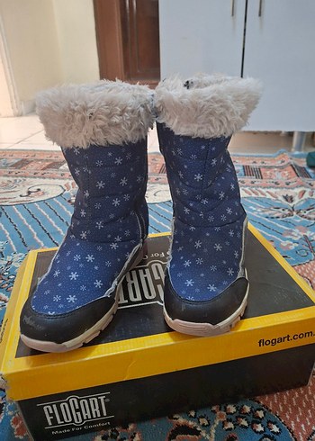 Kinetix Flogart Mavi Kar Desenli Cocuk Kis Botu