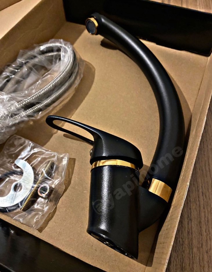 SiYAH Lavabo bataryası çeşme musluk - Görsel 2