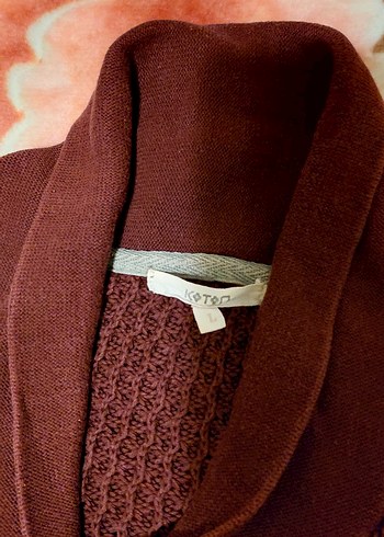 Düğmeli Bordo Erkek Triko Kazak - Görsel 2