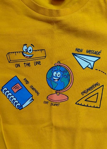 Sarı Baskılı Erkek Çocuk PenyeSweatshirt - Görsel 2