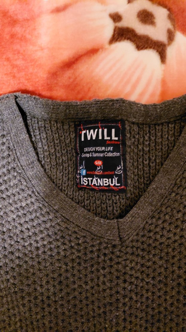 Gri Erkek Triko Yün Kazak - Görsel 2