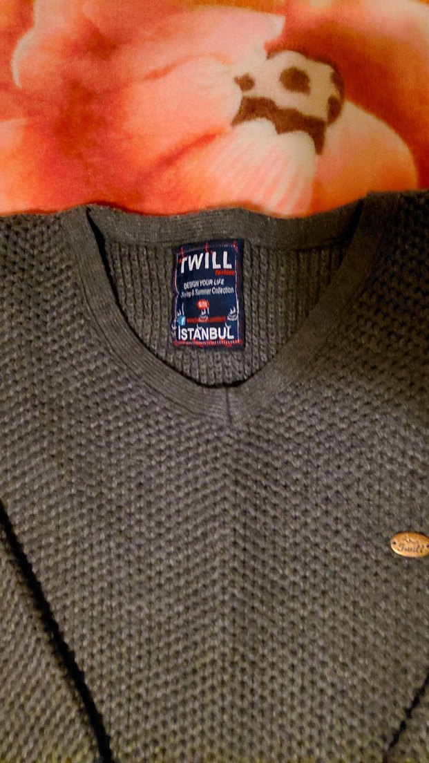 Gri Erkek Triko Yün Kazak - Görsel 3