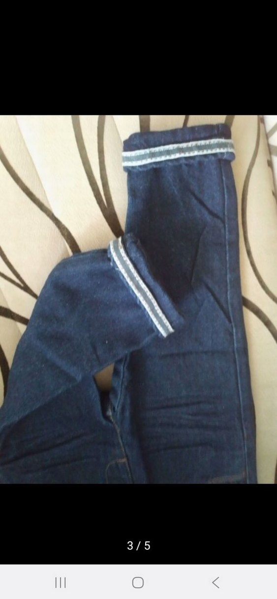 Erkek Çocuk Koyu Mavi Denim Pantolon - Görsel 3