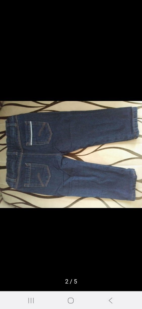 Erkek Çocuk Koyu Mavi Denim Pantolon - Görsel 2