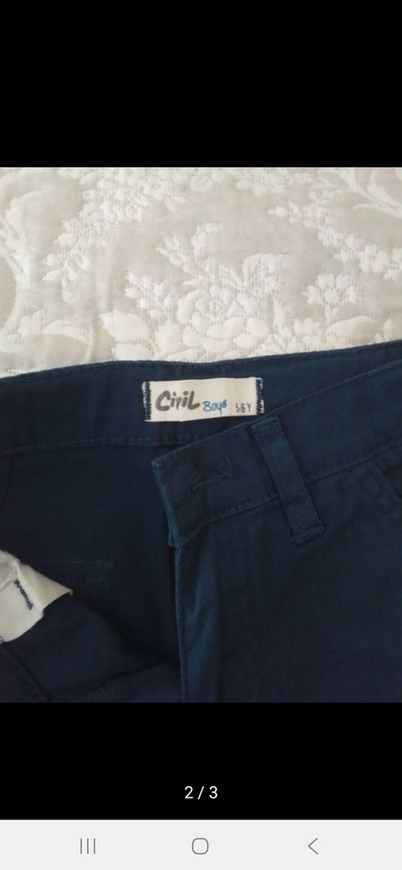 Erkek Çocuk Koyu Mavi Denim Pantolon - Görsel 2