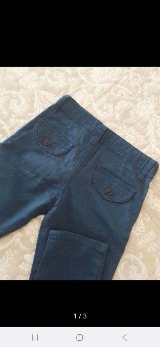 Erkek Çocuk Koyu Mavi Denim Pantolon - Görsel 3