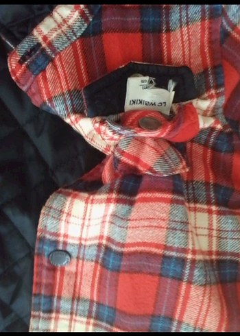 Erkek Çocuk Kırmızı Kareli Mont - Görsel 4