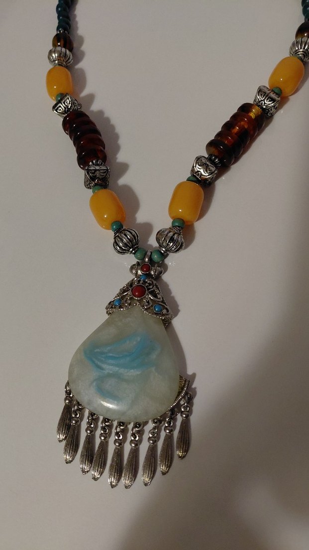 Uzun Etnik Boncuklu Kadın Kolye - Görsel 2