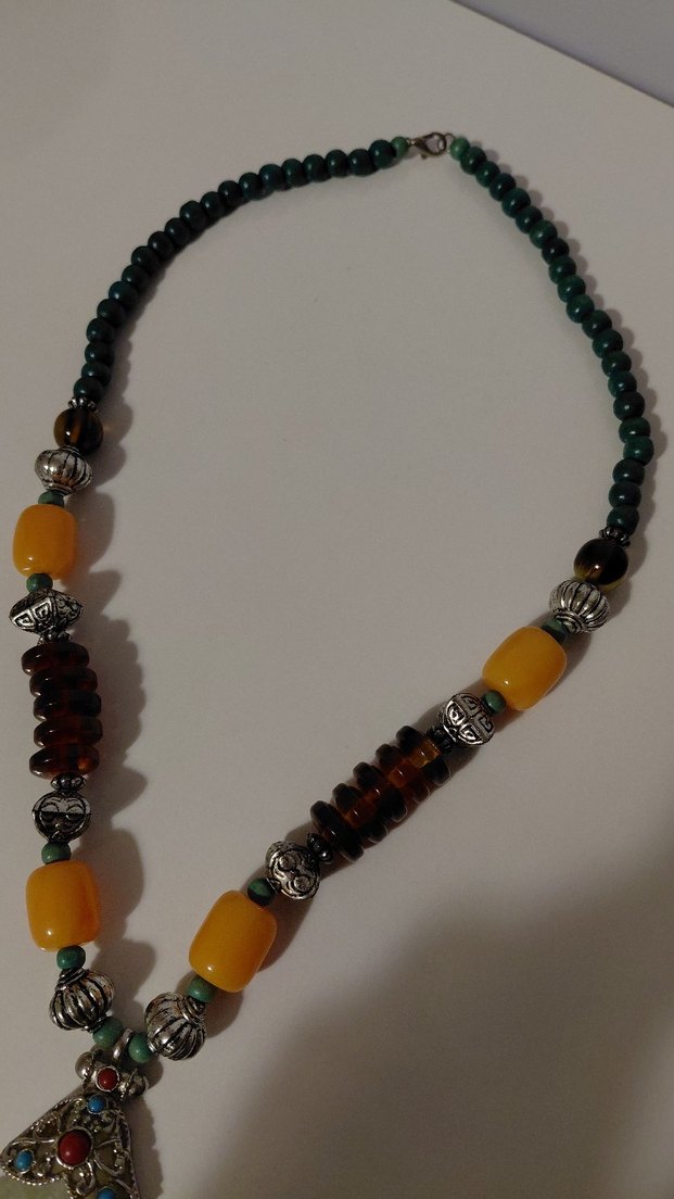 Uzun Etnik Boncuklu Kadın Kolye - Görsel 3