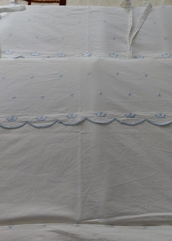 Nakışlı Mavi Beşik Korumalığı - Görsel 3