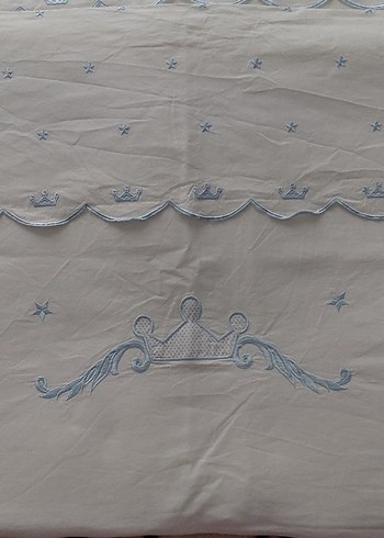 Nakışlı Mavi Beşik Korumalığı - Görsel 2