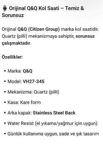 QUARTZ Vintage Kadın Saati - Görsel 4