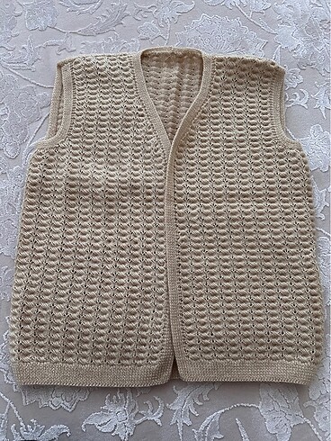 Çeyizlik el örgüsü yelek - Görsel 3