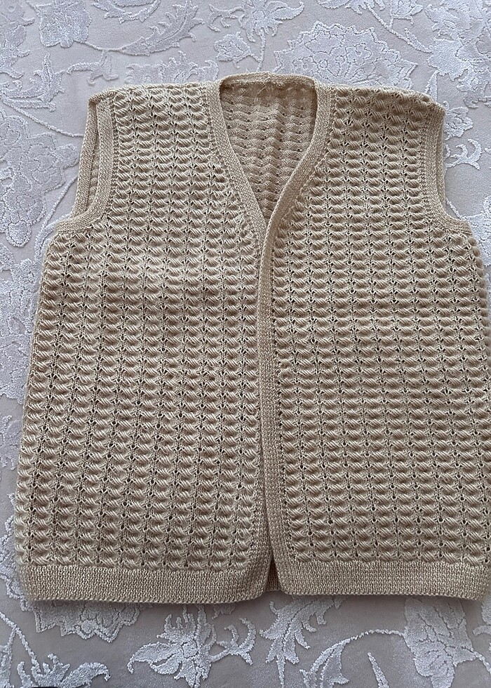 Çeyizlik el örgüsü yelek - Görsel 3