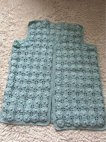 Çeyizlik el örgüsü yelek - Görsel 6