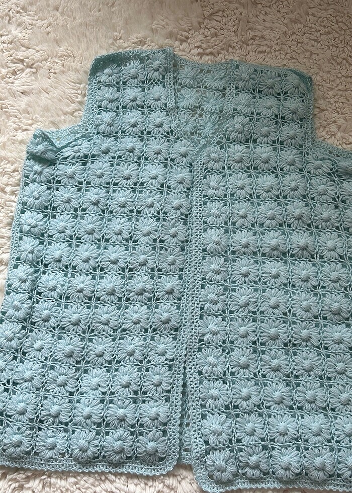 Çeyizlik el örgüsü yelek - Görsel 2