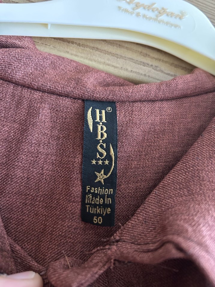 Bordo Bohem Uzun Keten Elbise - Görsel 4