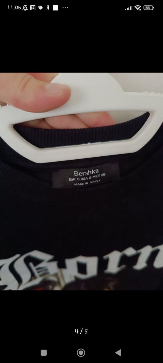 Baskılı Siyah Kısa Kollu tunik tarzı hamile için de uygun - Görsel 4