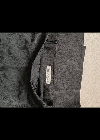 Drapeli Siyah Gotik Midi etek - Görsel 3