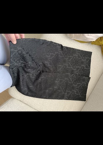 Drapeli Siyah Gotik Midi etek - Görsel 2