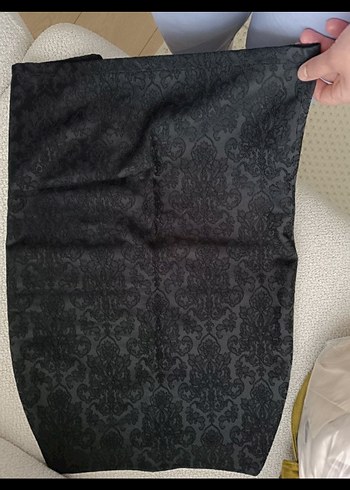 Drapeli Siyah Gotik Midi etek - Görsel 5