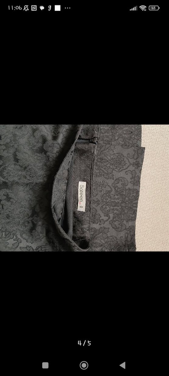 Drapeli Siyah Gotik Midi etek - Görsel 3