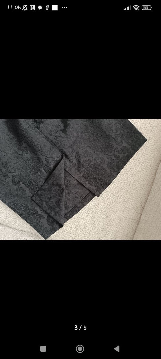 Drapeli Siyah Gotik Midi etek - Görsel 4