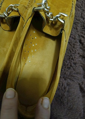 hardal sarısı Kadın Süet Babet - Görsel 6