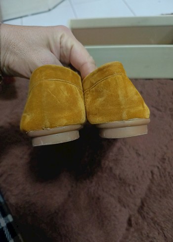 hardal sarısı Kadın Süet Babet - Görsel 4