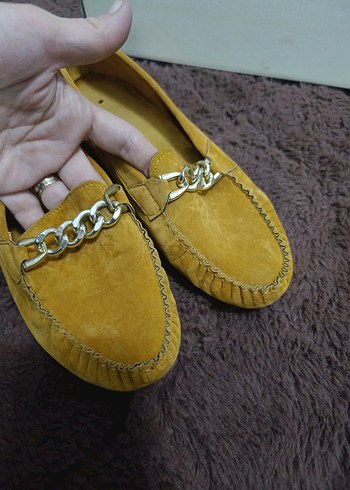 hardal sarısı Kadın Süet Babet - Görsel 7