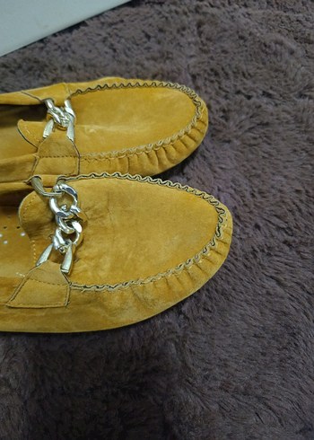 hardal sarısı Kadın Süet Babet - Görsel 8